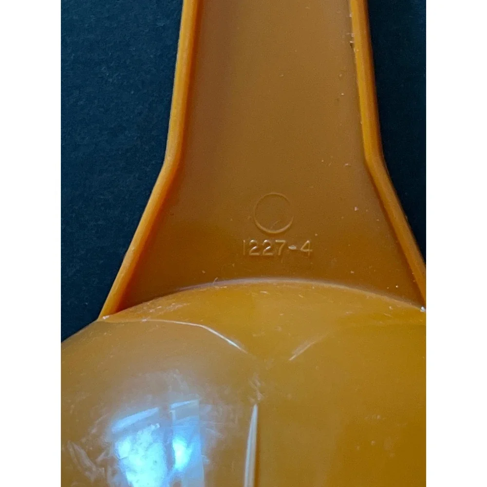 Vintage Tupperware Orange Funnel Long Handle Kitchen Tool 1227-4 Retro